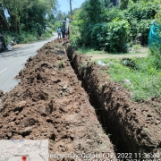 Laying of 90mm pvc