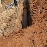450mm di pipe laying work progress