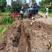 80mm gi pipe laying