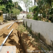 90mm PVC pipe laying 