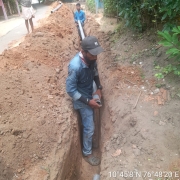 90mm PVC pipe laying
