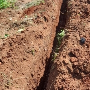 160mm pvc pipe line laying work