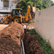 Kallukulam- Vishnathukavu road 110mm PVC pipe laying