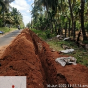 140mm PVC pipe laying 