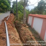  Laying of 90mm pvc pipe