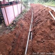 200mm DI pipe laying