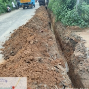 Laying of 90 mm pvc