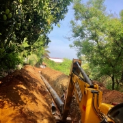 450mm di pipe laying work progress