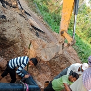 HDPE line interlinking work at veliyanad panchayat