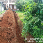 Laying of 90mm pvc pipe