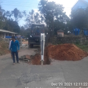 PWD road  crossing work (laying 350mm DI, 200mm DI)