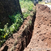 90mm pvc pipe laying work progressing