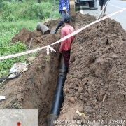 Laying of 200mm DI