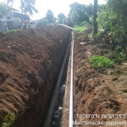 laying of 200mm 250mm DI pipe 