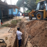 250mm DI pipe laying