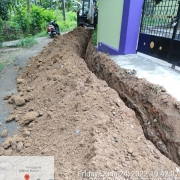 Laying of 90 mm pvc