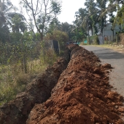 90mm PVC pipe laying
