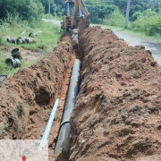 300mm DI pipe laying