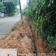 Laying of 90 mm pvc 