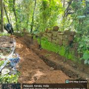 Service pipe line laying