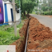 90 mm PVC pipe laying 
