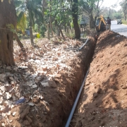 250mm DI pipe laying