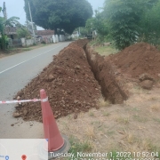 Laying of 160 mm pvc 