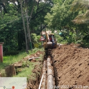 450 mm,250mm DI k9 pipe laying work 