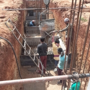 footing concrete at 6LL OHSR meenakshipuram