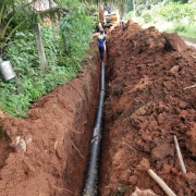 200mm DI pipe laying 