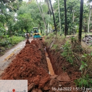 90mm PVC Pipe laying