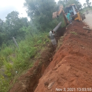 300mm DI pipe laying 