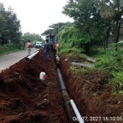 AEE site visit- 350mm DI pipe laying 