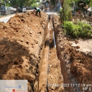 300mm 200mm DI k9 pipe laying 
