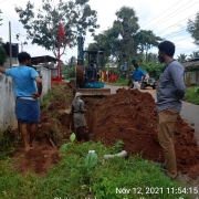 90mm pvc  pipe laying 