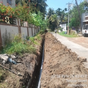 Laying of 90mm pvc