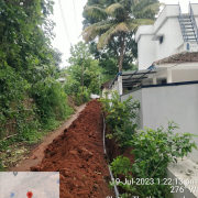 Laying of 90mm pvc pipe