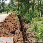 Laying of 90 mm pvc