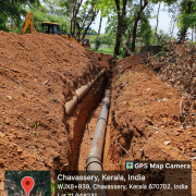 Gravity line 350 mm DI FROM Chavassery parambu WTP