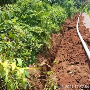 90 mm PVC pipe laying 