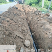Laying of 200 DI is in progress
