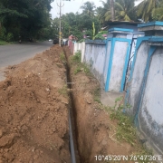  laying of 90mm 6kg pipe