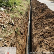 250mm DI  pipe laying