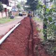Pipe  laying work