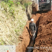 250mm DI pipe laying