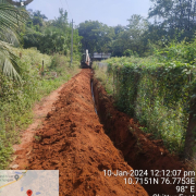 90mm 6kg pipe laying in progress