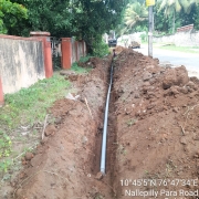 Laying 90mm PVC
