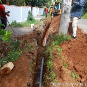 Laying 90mm PVC