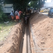  laying of 200mm pumping main, 250mm distribution