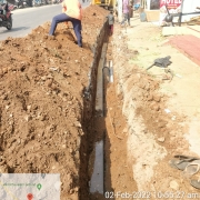 200mm DI pipe laying 